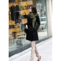 Femmes style coréen Slimming Long Double Breasted Lapel Overcoat Trench Coat